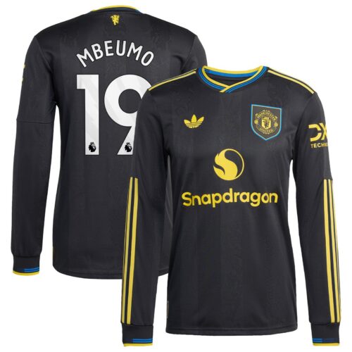A2B image: manchester-united-adidas-third-authentic-shirt-2025-26-long-sleeve-with-mbeumo-19-printing Manchester United adidas Third Authentic Shirt 2025-26 - Long sleeve with Mbeumo 19 printing