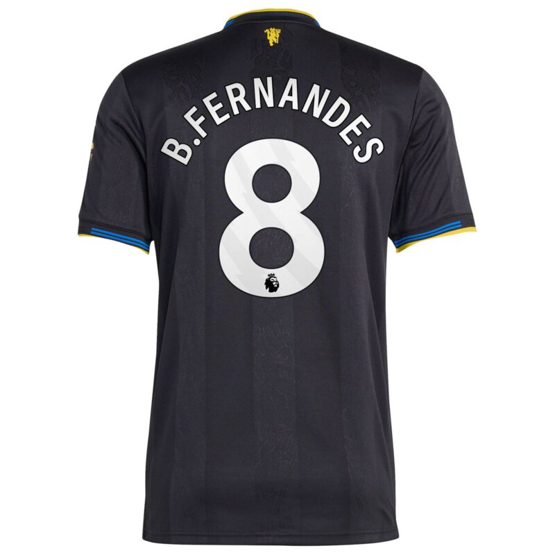 Manchester United adidas Third Authentic Shirt 2025-26 with B. Fernandes 8 printing