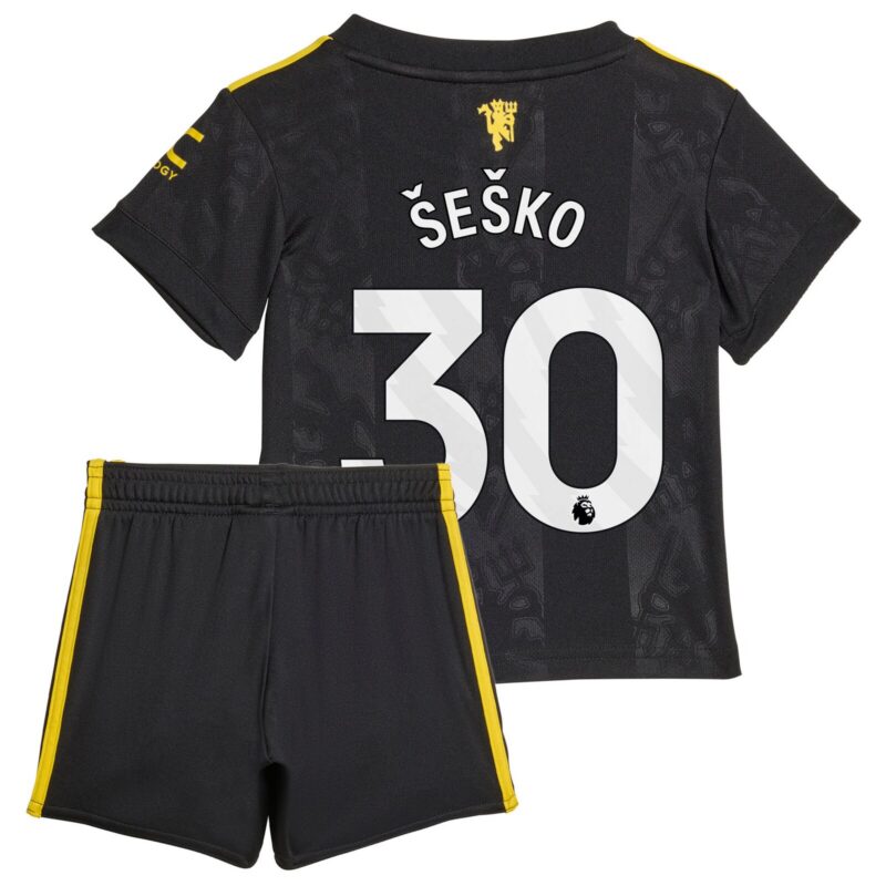 Manchester United adidas Third Babykit 2025-26 with Šeško 30 printing
