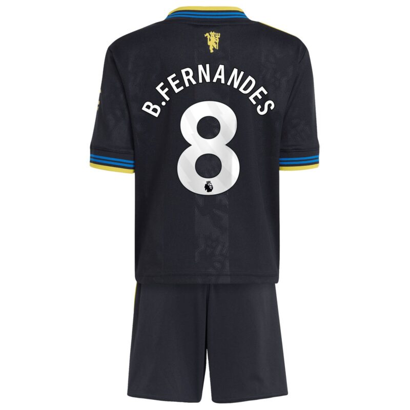 Manchester United adidas Third Minikit 2025-26 with B. Fernandes 8 printing