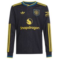 Manchester United adidas Third Shirt 2025-26 - Kids - Long Sleeve with B. Fernandes 8 printing