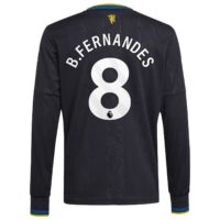Manchester United adidas Third Shirt 2025-26 - Kids - Long Sleeve with B. Fernandes 8 printing