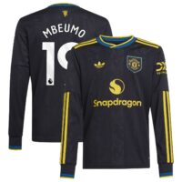 Manchester United adidas Third Shirt 2025-26 - Kids - Long Sleeve with Mbeumo 19 printing