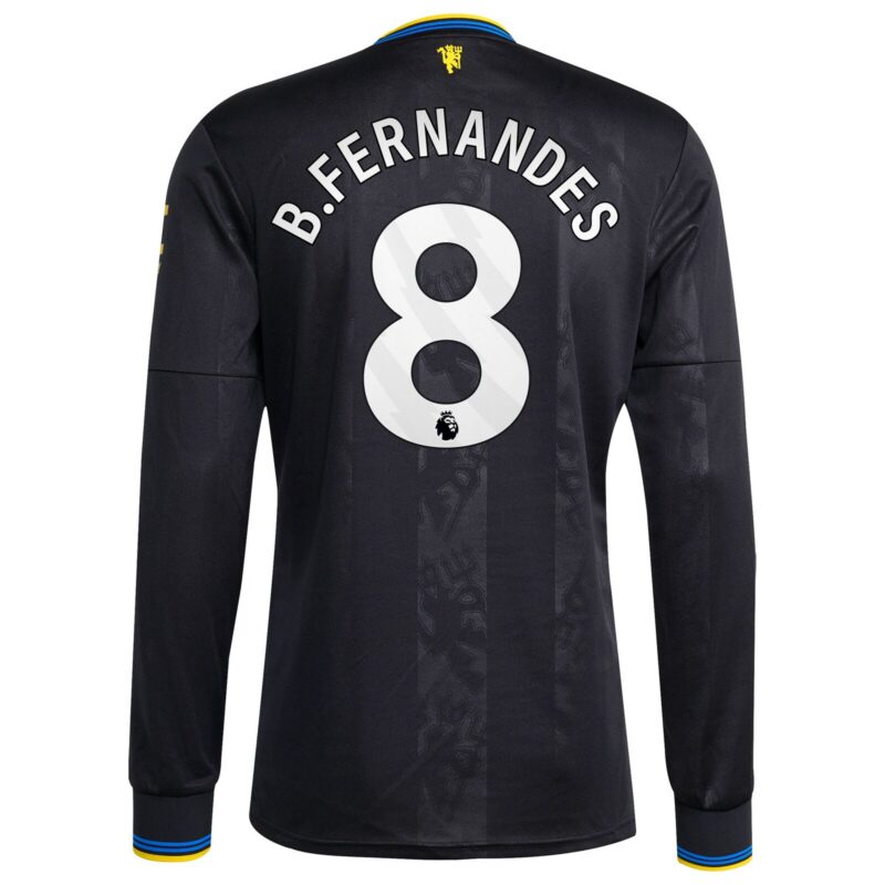 Manchester United adidas Third Shirt 2025-26 - Long sleeve with B. Fernandes 8 printing