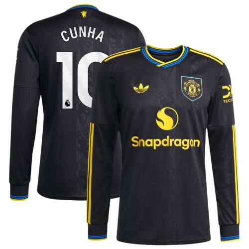 A2B image: manchester-united-adidas-third-shirt-2025-26-long-sleeve-with-cunha-10-printing Manchester United adidas Third Shirt 2025-26 - Long sleeve with Cunha 10 printing