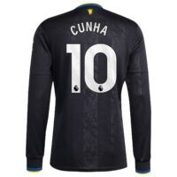 Manchester United adidas Third Shirt 2025-26 - Long sleeve with Cunha 10 printing