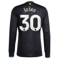 Manchester United adidas Third Shirt 2025-26 - Long sleeve with Šeško 30 printing