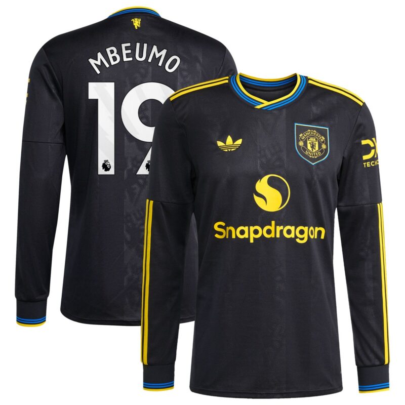 Manchester United adidas Third Shirt 2025-26 - Long sleeve with Mbeumo 19 printing