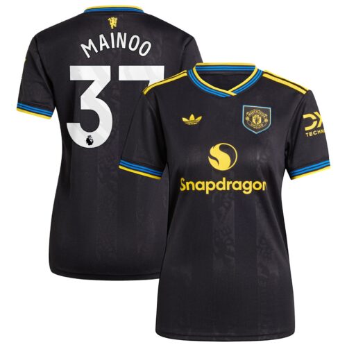 A2B image: manchester-united-adidas-third-shirt-2025-26-womens-with-mainoo-37-printing Manchester United adidas Third Shirt 2025-26 - Womens with Mainoo 37 printing
