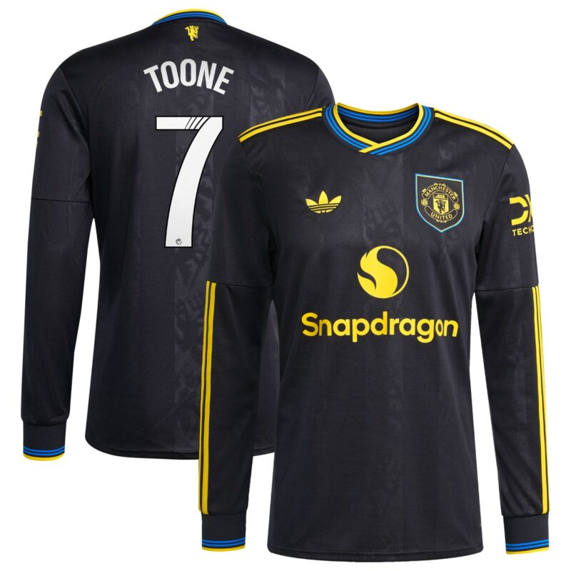 Manchester United adidas WSL Third Shirt 2025-26 - Long sleeve with Toone 7 printing