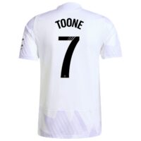 Manchester United WSL adidas Away Authentic Shirt 2025-26 with Toone 7 printing