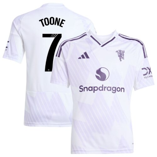 A2B image: manchester-united-wsl-adidas-away-shirt-2025-26-kids-with-toone-7-printing Manchester United WSL adidas Away Shirt 2025-26 - Kids with Toone 7 printing