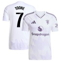 Manchester United WSL adidas Away Shirt 2025-26 with Toone 7 printing