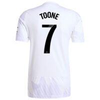 Manchester United WSL adidas Away Shirt 2025-26 with Toone 7 printing