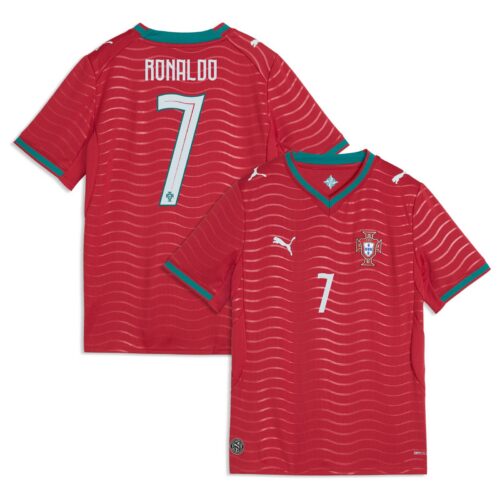 A2B image: portugal-puma-home-shirt-2026-kids-ronaldo-7 Portugal PUMA Home Shirt 2026 - Kids - Ronaldo #7