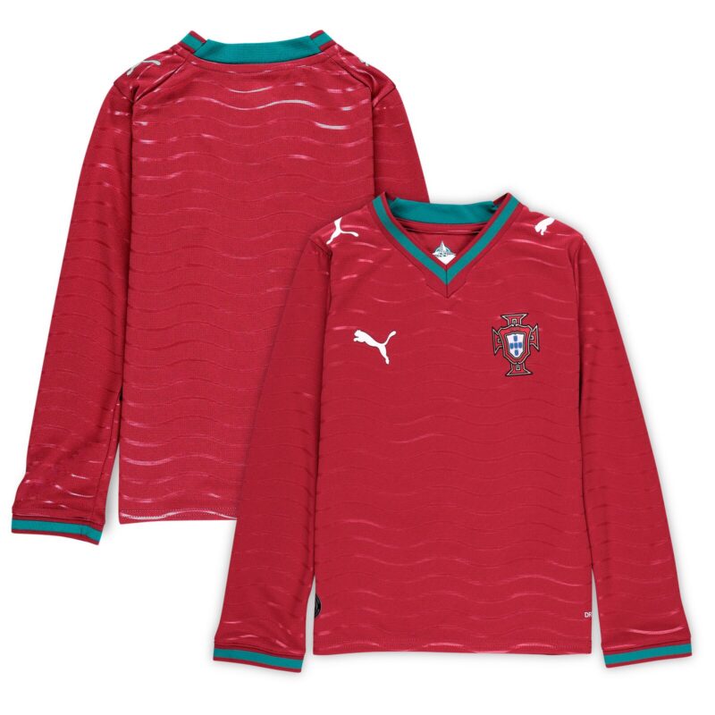 Portugal PUMA Home Shirt 2026 - Long Sleeve - Kids
