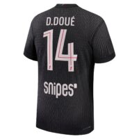 PSG Jordan Fourth Dri-FIT ADV Match Shirt 2025-26 with D.Doué 14 printing