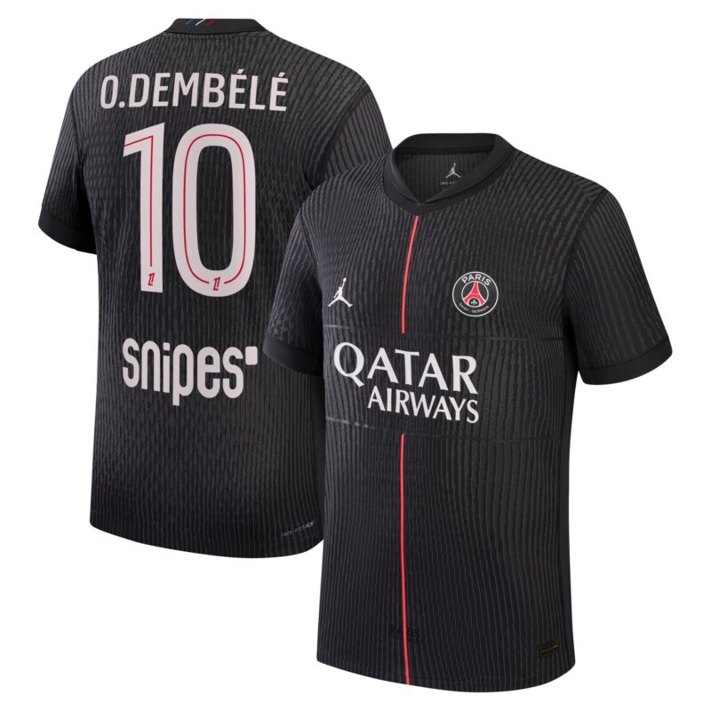 PSG Jordan Fourth Dri-FIT ADV Match Shirt 2025-26 with O.Dembélé 10 printing
