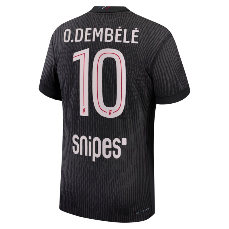 PSG Jordan Fourth Dri-FIT ADV Match Shirt 2025-26 with O.Dembélé 10 printing