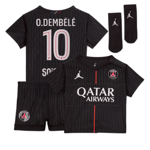 A2B image: psg-jordan-fourth-stadium-kit-2025-26-infants-with-o-dembele-10-printing PSG Jordan Fourth Stadium Kit 2025-26 - Infants with O.Dembélé 10 printing