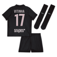 PSG Jordan Fourth Stadium Kit 2025-26 - Little Kids with Vitinha 17 printing