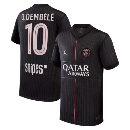 A2B image: psg-jordan-fourth-stadium-shirt-2025-26-kids-with-o-dembele-10-printing PSG Jordan Fourth Stadium Shirt 2025-26 - Kids with O.Dembélé 10 printing