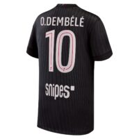 PSG Jordan Fourth Stadium Shirt 2025-26 - Kids with O.Dembélé 10 printing