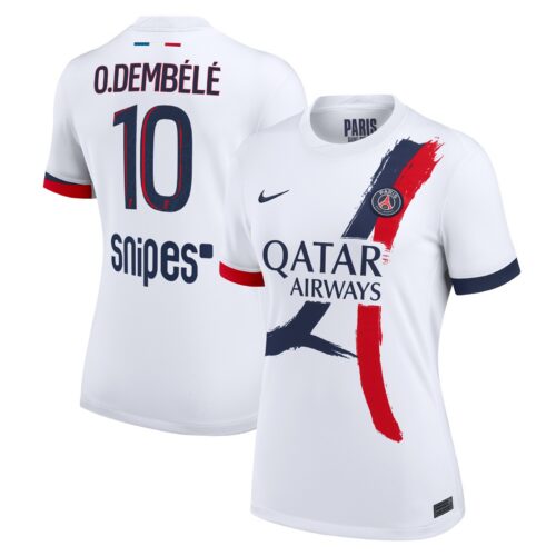 PSG Nike Away Stadium Shirt 2025-26 - Womens with O. Dembélé 10 printing