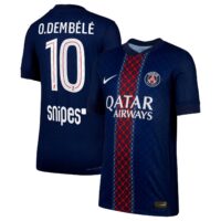 PSG Nike Dri-FIT ADV Home Match Shirt 2025-26 - Kids with O. Dembélé 10 printing