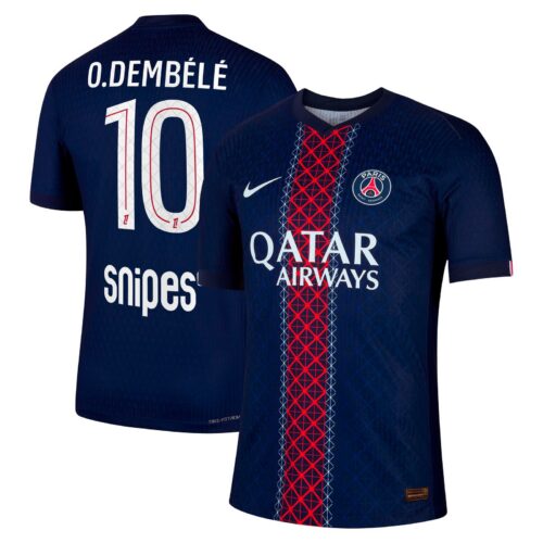 PSG Nike Dri-FIT ADV Home Match Shirt 2025-26 with O. Dembélé 10 printing
