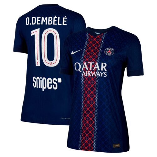 PSG Nike Dri-FIT ADV Home Match Shirt 2025-26 - Womens with O. Dembélé 10 printing