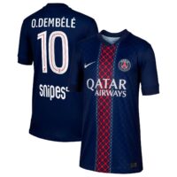 A2B image: psg-nike-home-stadium-shirt-2025-26-kids-with-o-dembele-10-printing PSG Nike Home Stadium Shirt 2025-26 - Kids with O. Dembélé 10 printing