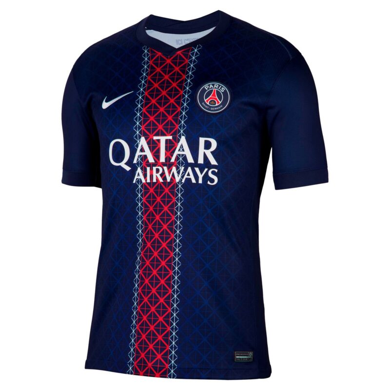 A2B image: psg-nike-home-stadium-shirt-2025-26-with-d-doue-14-printing PSG Nike Home Stadium Shirt 2025-26 with D. Doué 14 printing