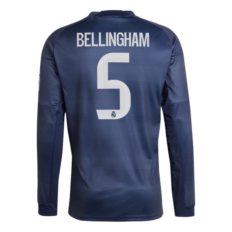 A2B image: real-madrid-adidas-away-shirt-2025-26-long-sleeve-with-bellingham-5-printing Real Madrid adidas Away Shirt 2025-26 - Long Sleeve with Bellingham 5 printing