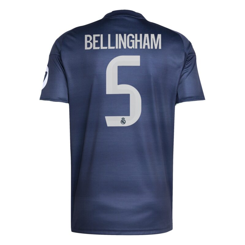 Real Madrid adidas Away Shirt 2025-26 with Bellingham 5 printing