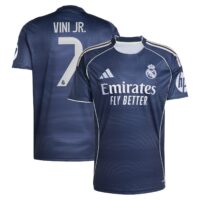 Real Madrid adidas Away Shirt 2025-26 with Vini Jr. 7 printing