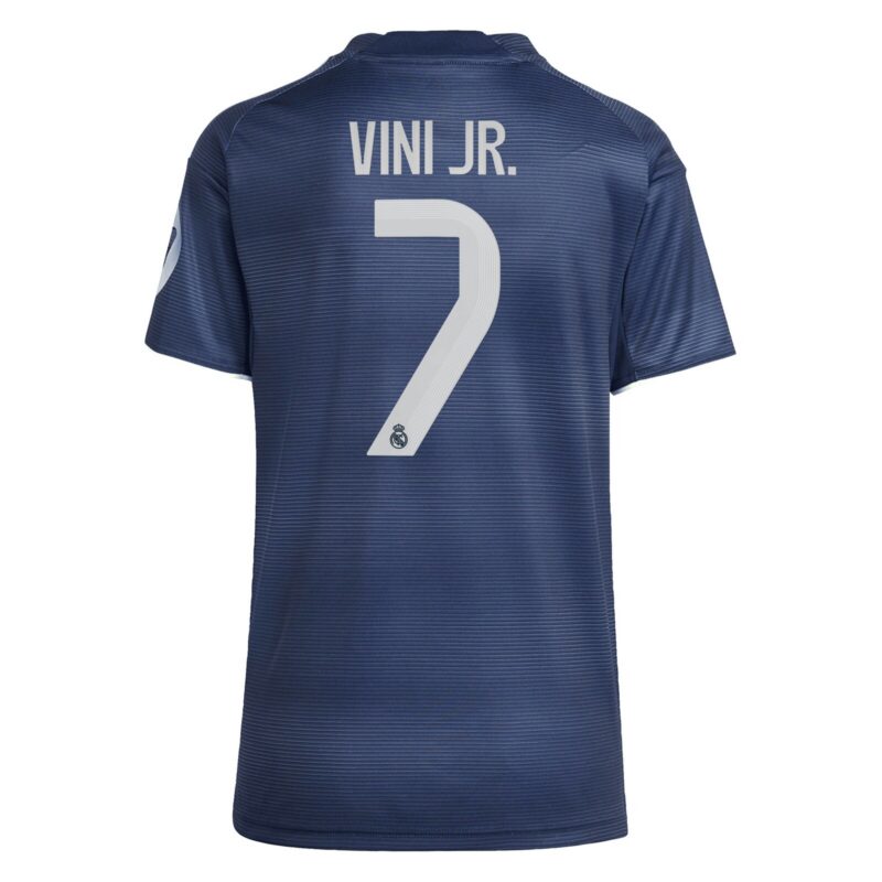 A2B image: real-madrid-adidas-away-shirt-2025-26-womens-with-vini-jr-7-printing Real Madrid adidas Away Shirt 2025-26 - Womens with Vini Jr. 7 printing