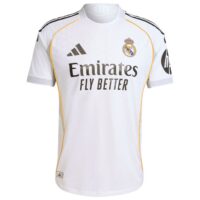 Real Madrid adidas Home Authentic Shirt 2025-26 with Bellingham 5 printing