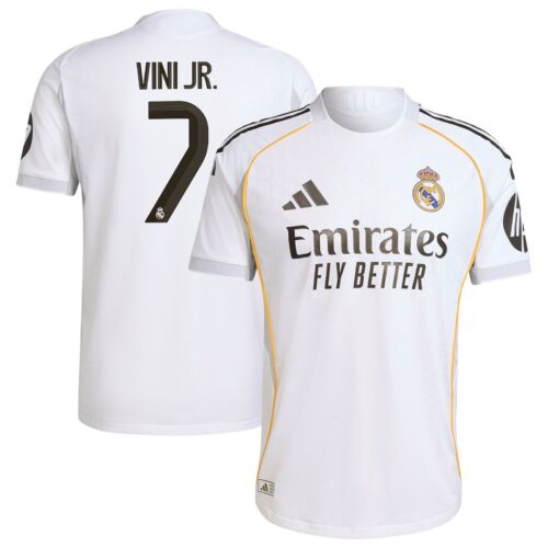 A2B image: real-madrid-adidas-home-authentic-shirt-2025-26-with-vini-jr-7-printing Real Madrid adidas Home Authentic Shirt 2025-26 with Vini Jr. 7 printing