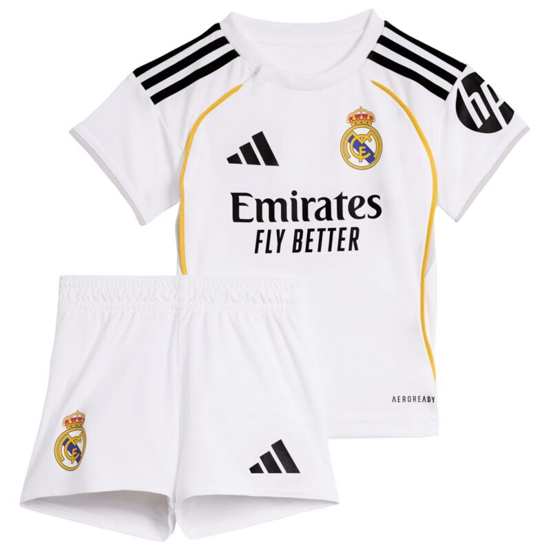A2B image: real-madrid-adidas-home-babykit-2025-26 Real Madrid adidas Home Babykit 2025-26