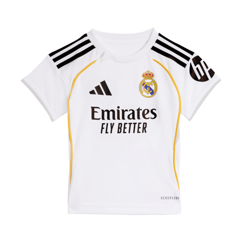 A2B image: real-madrid-adidas-home-babykit-2025-26 Real Madrid adidas Home Babykit 2025-26
