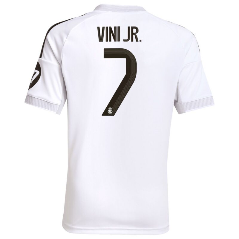 Real Madrid adidas Home Shirt 2025-26 - Kids with Vini Jr. 7 printing