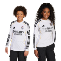 A2B image: real-madrid-adidas-home-shirt-2025-26-long-sleeve-kids Real Madrid adidas Home Shirt 2025-26 - Long Sleeve - Kids