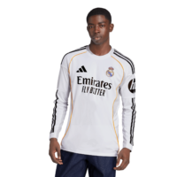 A2B image: real-madrid-adidas-home-shirt-2025-26-long-sleeve Real Madrid adidas Home Shirt 2025-26 - Long Sleeve