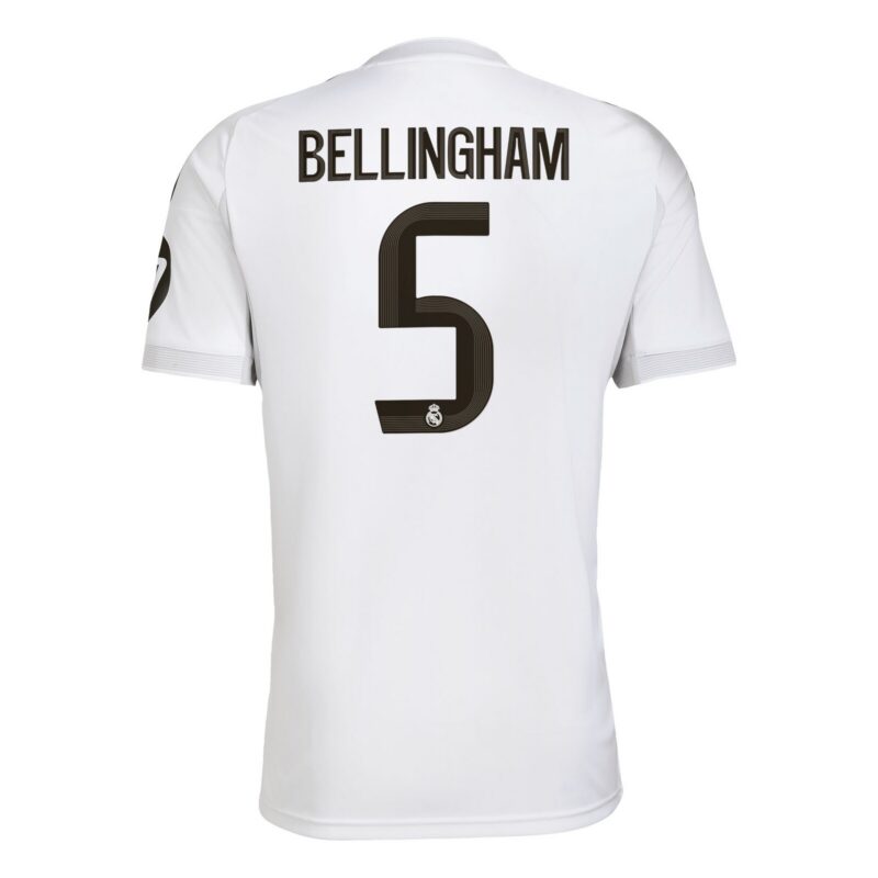 Real Madrid adidas Home Shirt 2025-26 with Bellingham 5 printing