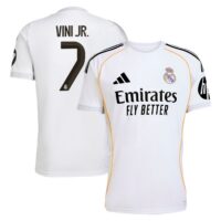 Real Madrid adidas Home Shirt 2025-26 with Vini Jr. 7 printing