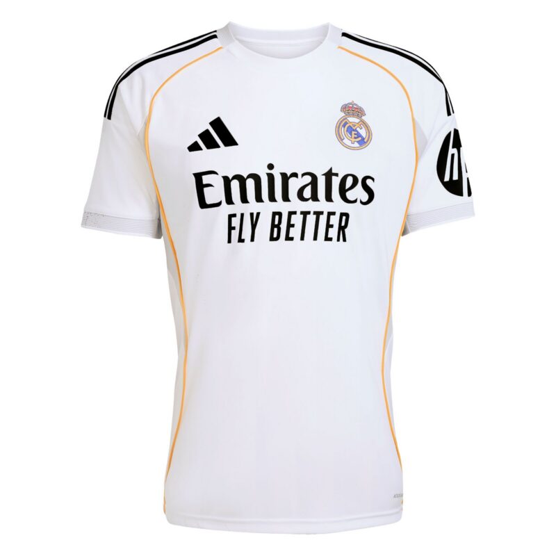 Real Madrid adidas Home Shirt 2025-26 with Vini Jr. 7 printing