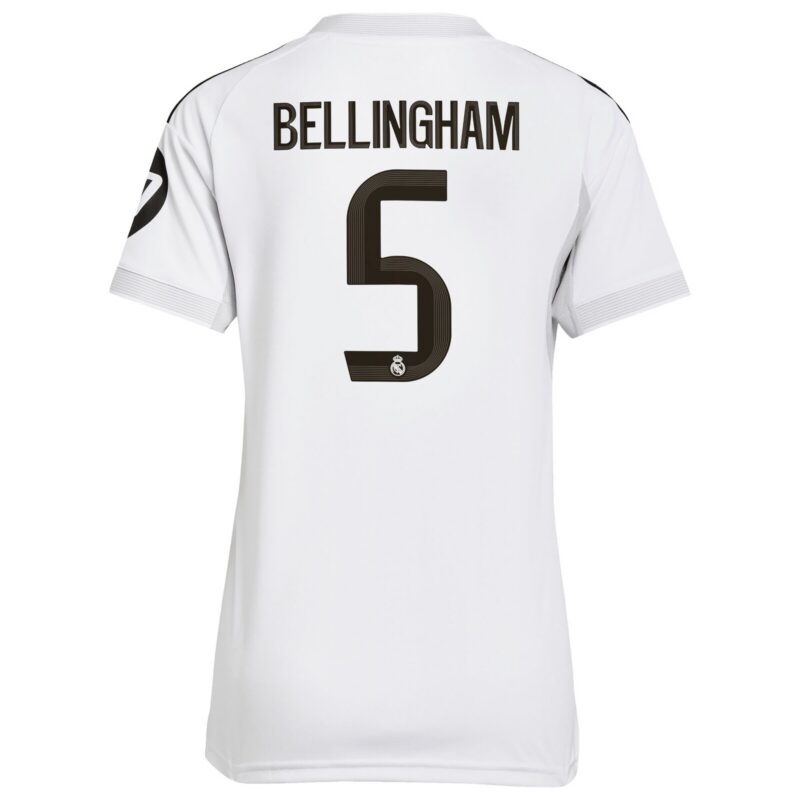 A2B image: real-madrid-adidas-home-shirt-2025-26-womens-with-bellingham-5-printing Real Madrid adidas Home Shirt 2025-26 - Womens with Bellingham 5 printing