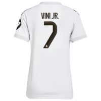 A2B image: real-madrid-adidas-home-shirt-2025-26-womens-with-vini-jr-7-printing Real Madrid adidas Home Shirt 2025-26 - Womens with Vini Jr. 7 printing