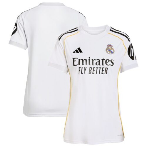 A2B image: real-madrid-adidas-home-shirt-2025-26-womens Real Madrid adidas Home Shirt 2025-26 - Womens